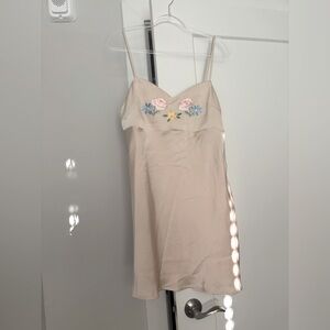 Satin Floral Mini Dress